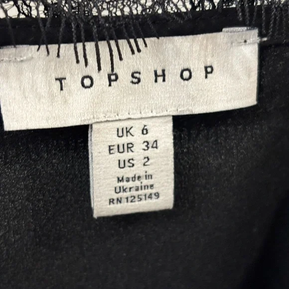 Topshop Black Lace Detail Cami Camisole Top - Picture 7 of 10